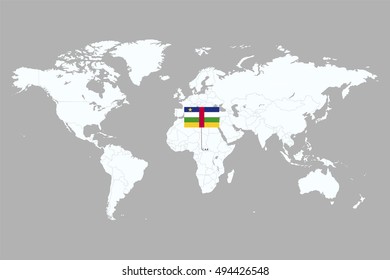 country marked with C.A.R flags