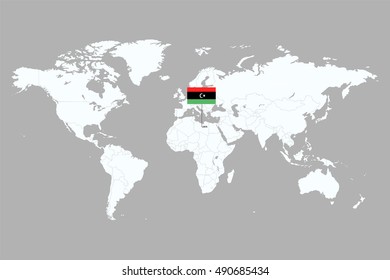 country marked with flags