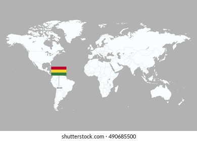country marked with flags