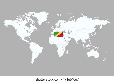 country marked with flags