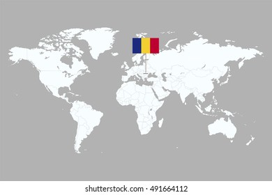 country marked with flags