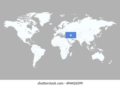 country marked with SOMALIA flags