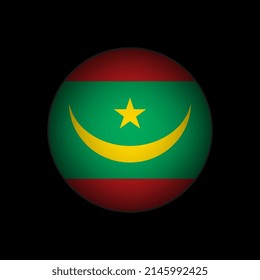 País Mauritania. Bandera de Mauritania. Ilustración vectorial.