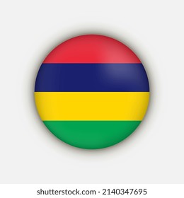 Land Mauritius. Mauritius-Flagge. Vektorgrafik.