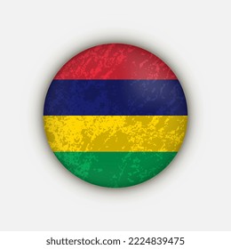 Country Mauritius. Mauritius flag. Vector illustration.