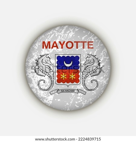 Country Mayotte. Mayotte flag. Vector illustration.