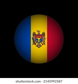Country Moldova. Moldova flag. Vector illustration.
