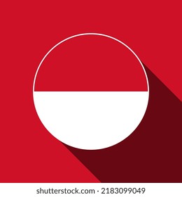 País Mónaco. Bandera de Mónaco. Ilustración vectorial.