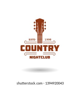 Country Music Bar Logo Design Template