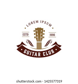 Country Music Bar typography logo design - Vector