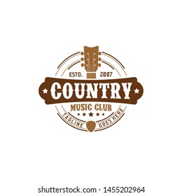 Country Music Club Typography Logo Design Inspiration