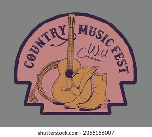 country music fest vector