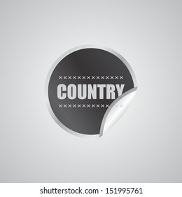 country music genre sticker