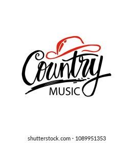 Country music hand lettering 