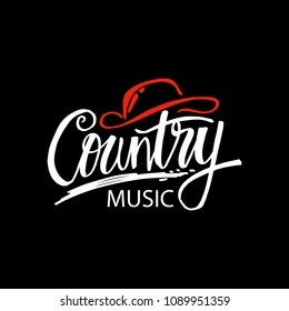 Country music hand lettering 