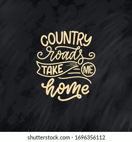 Country Music lettering quote for festival live event poster Concept. Textured Vector Illustration. Funny slogan for cowboy print design.