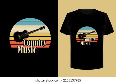 Country music retro vintage t shirt design