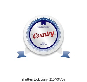 country music stamp and label theme