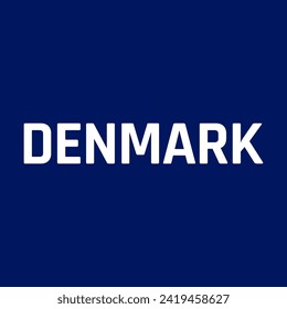 Nombre de país DenMARK Vector Ilustración de diseño