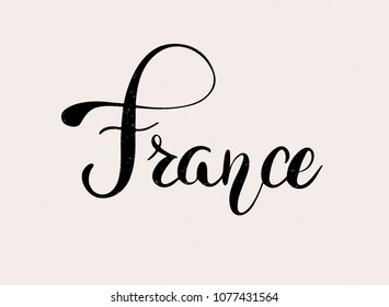 Country Name France Text Card Banner Stock Vector (Royalty Free ...