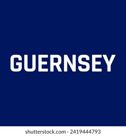 Country Name GUERNSEY Vector Design Illustration