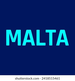 Nombre de país MALTA Vector Ilustración de diseño