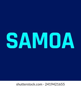 Country Name SAMOA Vector Design Illustration