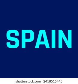 Country Name SPAIN Vector Design Illustration