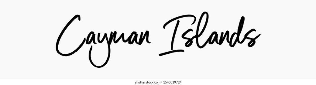 Country name text vector design graphic for Cayman Islands