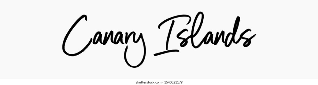 Country name text vector design graphic for Canary Islands