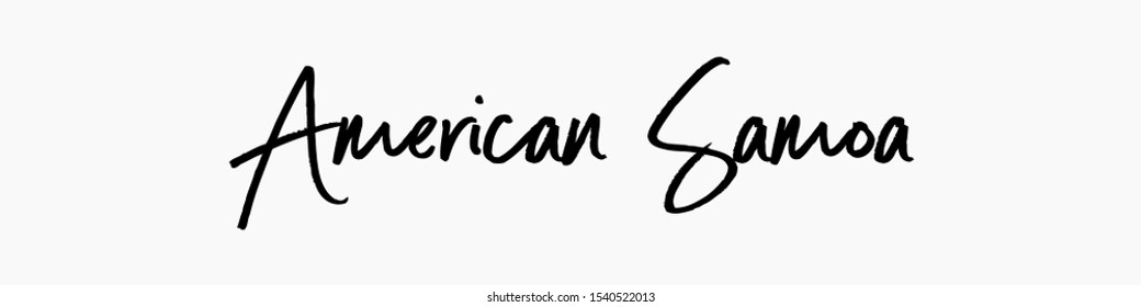 Country name text vector design graphic for American Samoa