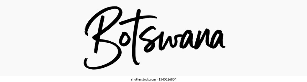 Country name text vector design graphic for Botswana
