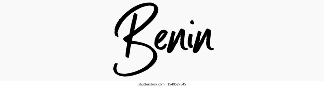 Country name text vector design graphic for Benin