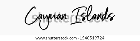 Country name text vector design graphic for Cayman Islands