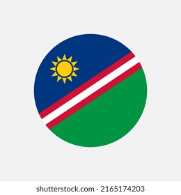 Country Namibia. Namibia flag. Vector illustration.