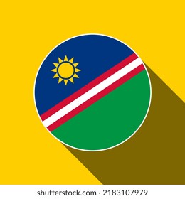 País Namibia. Bandera de Namibia. Ilustración vectorial.