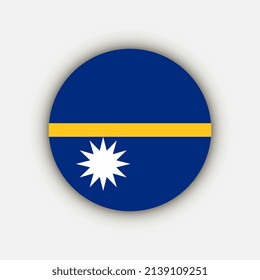 País Nauru. Bandera de Nauru. Ilustración vectorial.