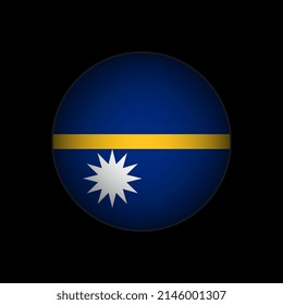 Country Nauru. Nauru flag. Vector illustration.
