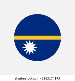 Country Nauru. Nauru flag. Vector illustration.