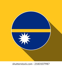 País Nauru. Bandera de Nauru. Ilustración vectorial.