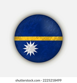 Country Nauru. Nauru flag. Vector illustration.