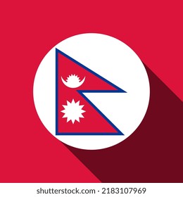 País Nepal. Bandera de Nepal. Ilustración vectorial.