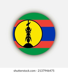 País Nueva Caledonia. Bandera de Nueva Caledonia. Ilustración vectorial.