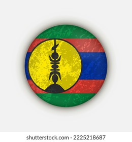 Country New Caledonia. New Caledonia flag. Vector illustration.