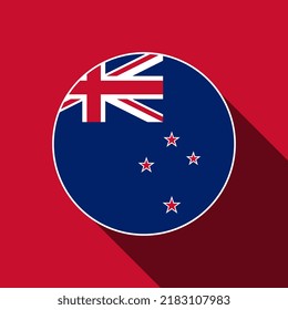 Country New Zealand. New Zealand flag. Vector illustration.