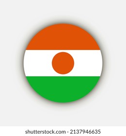 Land Niger. Nigerflagge. Vektorgrafik.