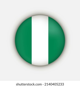 Country Nigeria. Nigeria flag. Vector illustration.