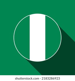 Country Nigeria. Nigeria flag. Vector illustration.