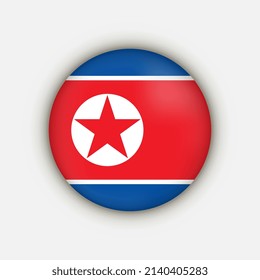 Country North Korea. North Korea flag. Vector illustration.
