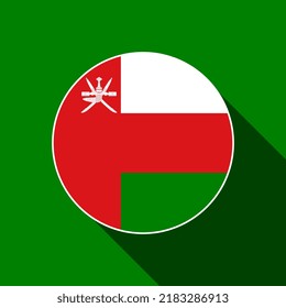Country Oman. Oman flag. Vector illustration.